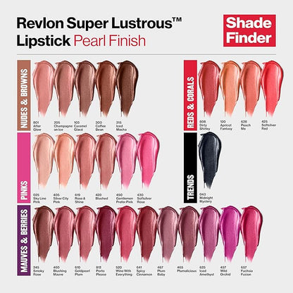 Revlon Super Lustrous Lipstick, Creamy Formula For Soft, Fuller-Looking Lips, Moisturized Feel, 808 Dirty Shirley, 0.15 oz