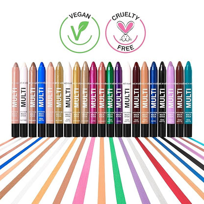 wet n wild Color Icon Cream Eyeshadow Multi-Stick, Moisturizing, Nourishing Velvety Cream-to-Powder Buildable & Blendable Formula, Cruelty-Free & Vegan - Peachy Crush (Pack of 2)