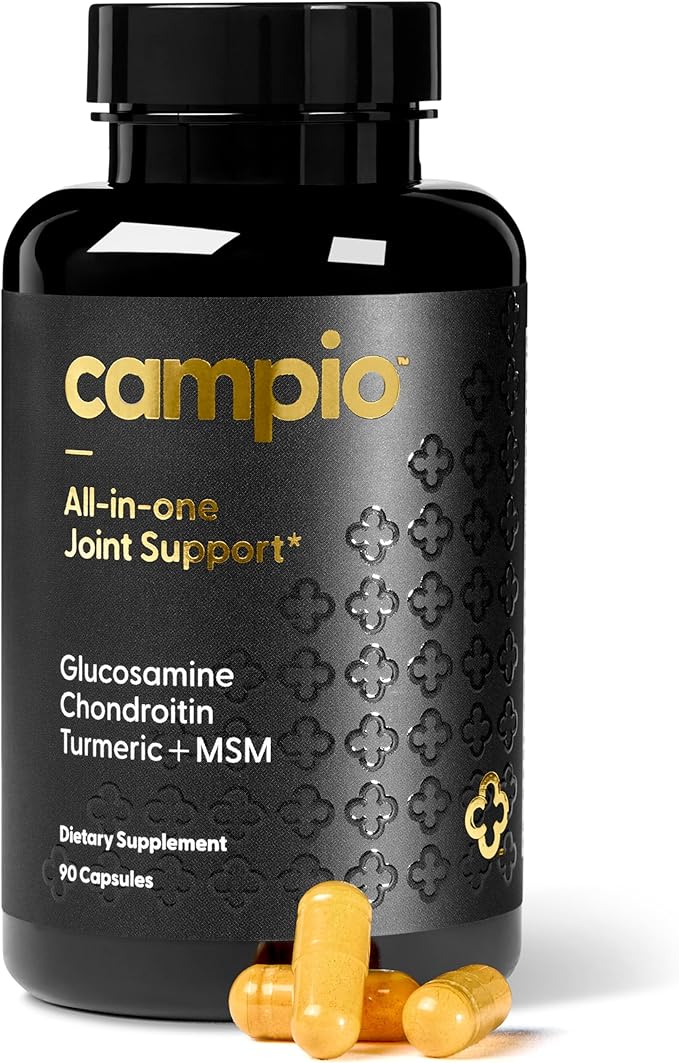 Glucosamine Chondriotin MSM All-in-One Joint Support Supplement Turmeric, Hyaluronic Acid, Boswellia, Ginger Root, Bamboo & Black Pepper Extract Supports Joint Health & Flexibility 90 Capsules