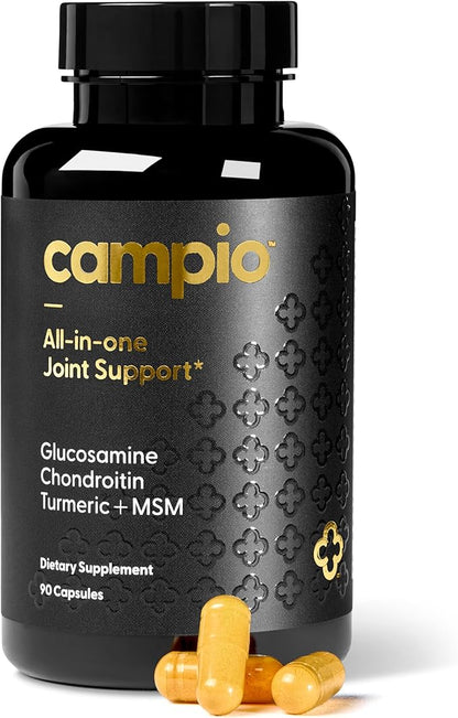Glucosamine Chondriotin MSM All-in-One Joint Support Supplement Turmeric, Hyaluronic Acid, Boswellia, Ginger Root, Bamboo & Black Pepper Extract Supports Joint Health & Flexibility 90 Capsules