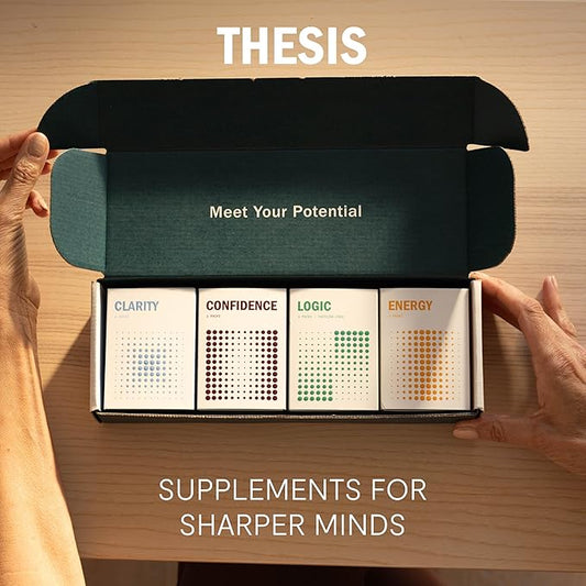 The Starter Kit - Nootropic Brain Support Supplements with Clarity, Logic, Confidence & Energy - One-Month Supply to Promote Mental Focus, Natural Energy & Memory (24 Nootropic Pouches)