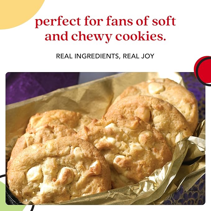 David’s Cookies Fresh Baked Macadamia Nut Cookies Gift Basket – 2lbs Soft & Chewy White Chocolate Macadamia Cookies – Gourmet Bakery Dessert Gift Tin for Birthday, Holiday, Thank You & Corporate Gifts