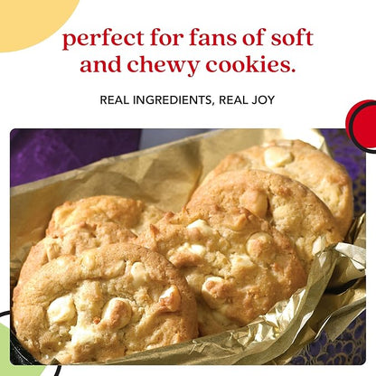 David’s Cookies Fresh Baked Macadamia Nut Cookies Gift Basket – 2lbs Soft & Chewy White Chocolate Macadamia Cookies – Gourmet Bakery Dessert Gift Tin for Birthday, Holiday, Thank You & Corporate Gifts