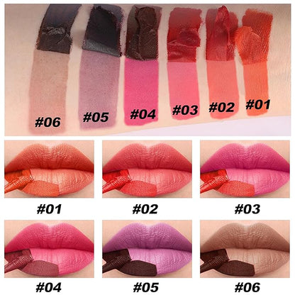 Peel Off Lip Tint, Wipe-On Colour Liquid Lipsticks, Tattoo Lip Glaze, Matte High Pigment Long Wear Waterproof Lip Contour Stain Non Smudge Transfer Proof Tear-off Lip Gross (#06, 0.12 floz)