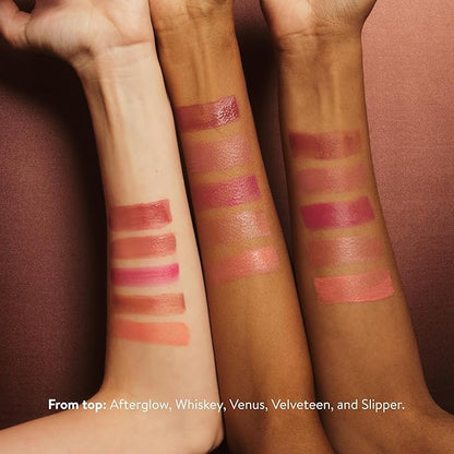 goop Beauty Cream Blush | Sheer Pop of Color for Lips & Cheeks | Vitamin C, Vitamin E & Safflower Oil | Natural Makeup for Glowing Skin | 0.5 oz | Whiskey - Warm Terracotta