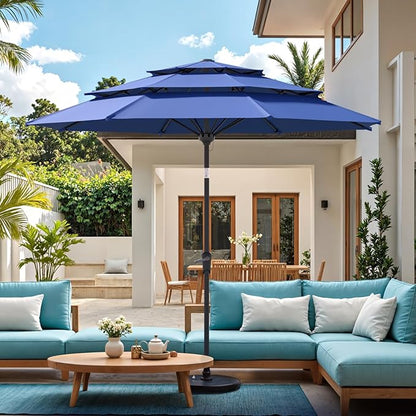 Patio Umbrellas, Pool Umbrella, Outdoor Umbrella with Push Button Tilt/Crank, Deck Umbrellas, Market Umbrela Table for Backyard, Deck, Garden, Pool