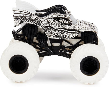Monster Jam, Official Dragon Vs. Yeti Die-Cast Monster Trucks, 1:64 Scale, Kids Toys for Boys Ages 3 and up
