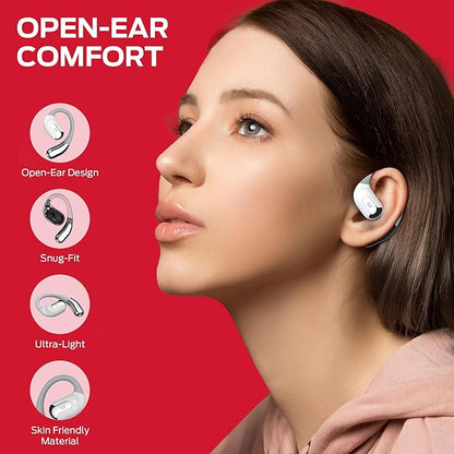 Monster Open Ear AC317 Headphones, Wireless Headphones with Stereo Sound, Bluetooth 5.4, 24H Playback, Crystal Clear Calls, Type-C Charging, Touch Control, Sweat Resistant Open Ear Wireless Earbuds