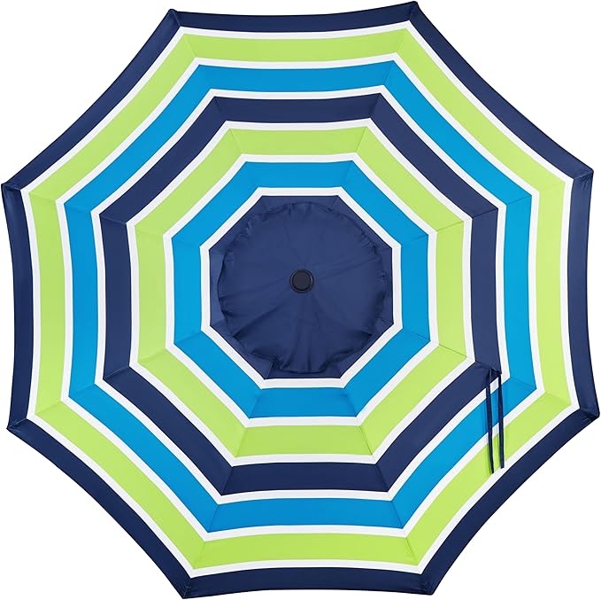 Yaheetech Patio Umbrella, 9ft Outdoor Market Table Umbrella with Push Button Tilt and Crank, 8 Sturdy Ribs Outdoor Yard Sun Shade for Garden Deck Backyard Pool