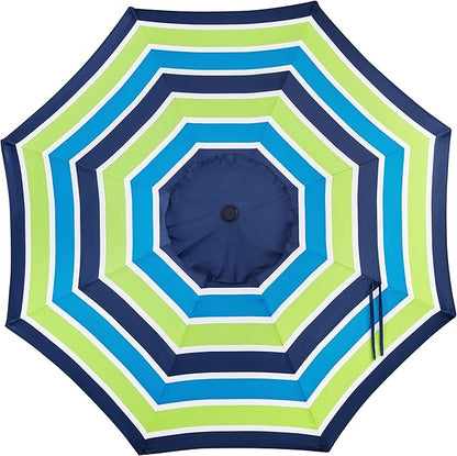 Yaheetech Patio Umbrella, 9ft Outdoor Market Table Umbrella with Push Button Tilt and Crank, 8 Sturdy Ribs Outdoor Yard Sun Shade for Garden Deck Backyard Pool