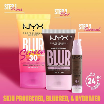 NYX PROFESSIONAL MAKEUP Blurscreen SPF 30 Primer, 3-in-1 Greasy Feeling
