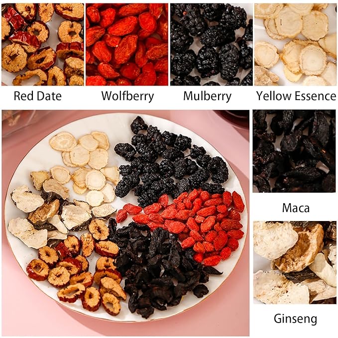 Ginseng Five Treasures Tea - 25Bags Chinese Kidney Wubao Ginseng Tea, te de riñon Saludable Organica (2)