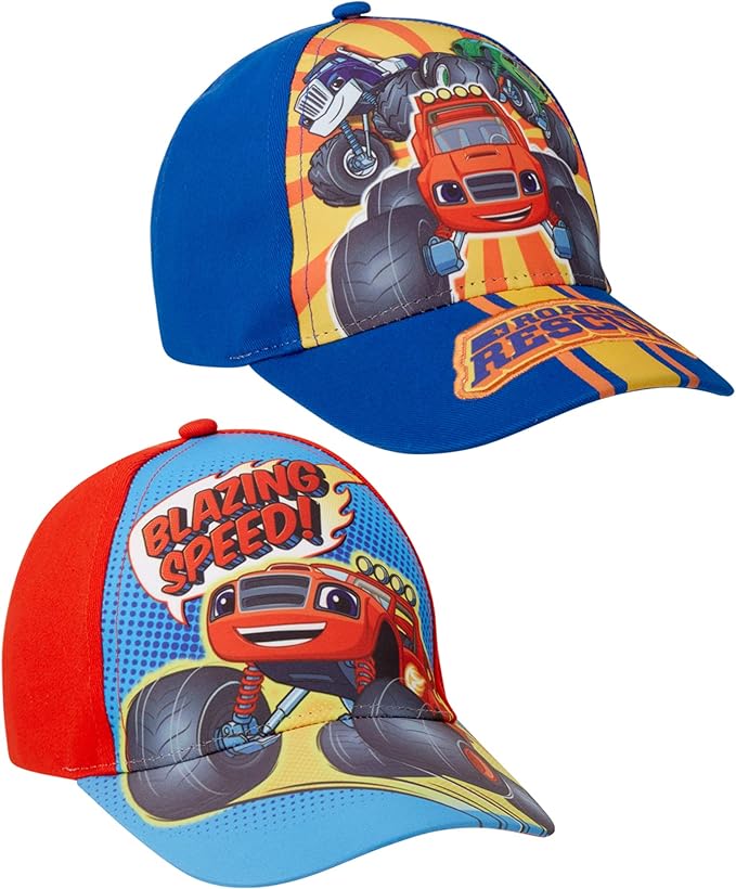 Nickelodeon Boys Blaze & The Monster Machines 2 Pack Cotton Baseball Cap (Ages 2-4)
