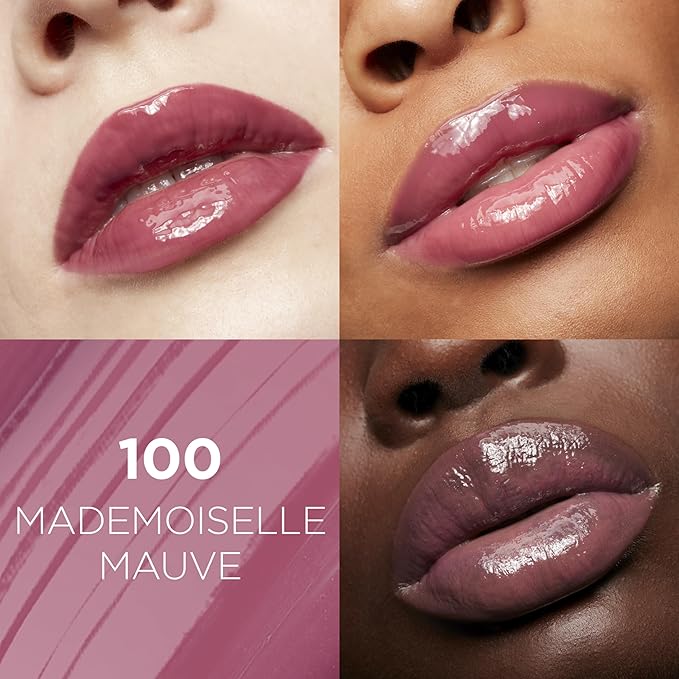 L'Oreal Paris Glow Paradise Hydrating Tinted Lip Balm-in-Gloss with Pomegranate Extract & Hyaluronic Acid, Ultra-Gentle, Non-Sticky Formula, Mademoiselle Mauve, 0.23 fl oz