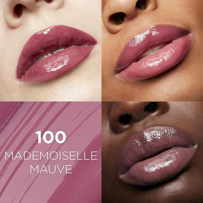 L'Oreal Paris Glow Paradise Hydrating Tinted Lip Balm-in-Gloss with Pomegranate Extract & Hyaluronic Acid, Ultra-Gentle, Non-Sticky Formula, Mademoiselle Mauve, 0.23 fl oz