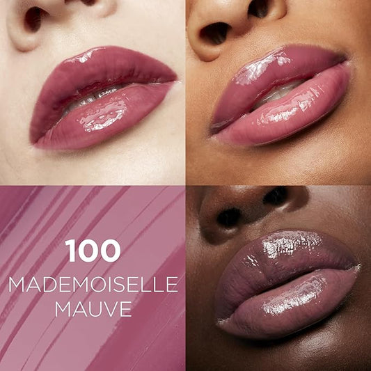L'Oreal Paris Glow Paradise Hydrating Tinted Lip Balm-in-Gloss with Pomegranate Extract & Hyaluronic Acid, Ultra-Gentle, Non-Sticky Formula, Mademoiselle Mauve, 0.23 fl oz