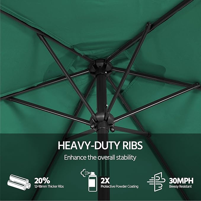 Yaheetech Patio Umbrella, 9FT Outdoor Table Market Umbrella with Push Button Tilt and Crank, Yard Sun Shade for Garden, Deck, Backyard, Pool