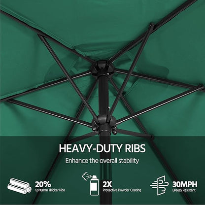 Yaheetech Patio Umbrella, 9FT Outdoor Table Market Umbrella with Push Button Tilt and Crank, Yard Sun Shade for Garden, Deck, Backyard, Pool