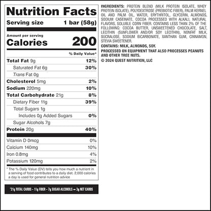 Quest Nutrition Overload Protein Bars, Cookie Commotion, 20g Protein, 1g Sugar, 3g Net Carbs, Gluten Free, 12 Count