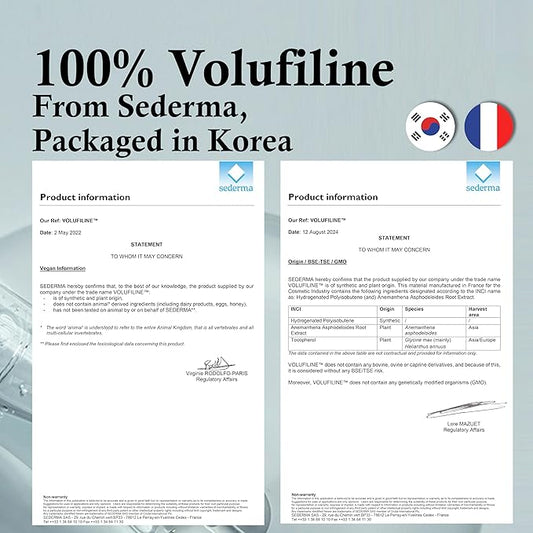 100% Pure Volufiline Concentrate Serum 2ea - Skin Firming Solution & Clinically Proven | Anti-Wrinkle, Enhances Facial Contours, Boosts Collagen for Sagging Mature Skin Korean Skincare