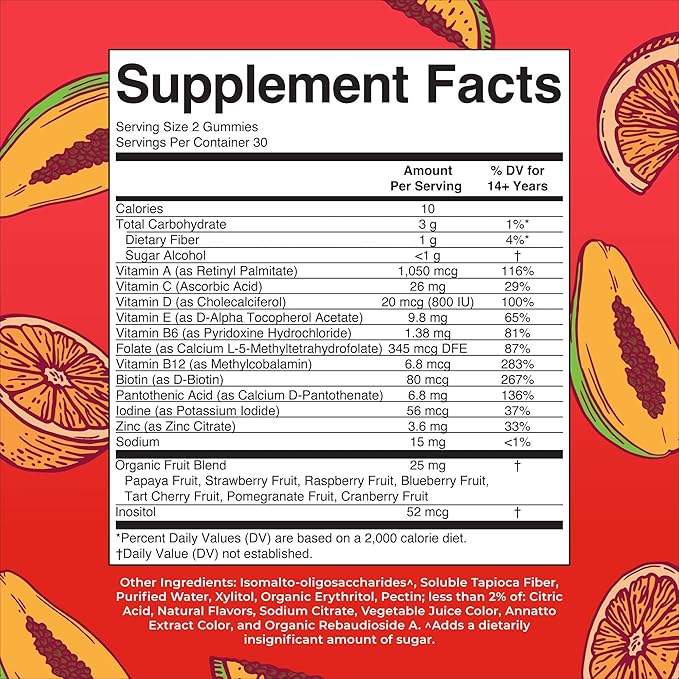 Mens Multivitamin Gummies by MaryRuth's | Vegan Vitamins for Men | Multivitamins for Immune Support | Non-GMO & Gluten Free | 0g Sugar Per Serving | 60 Count