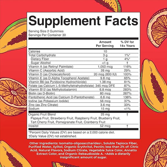 Mens Multivitamin Gummies by MaryRuth's | Vegan Vitamins for Men | Multivitamins for Immune Support | Non-GMO & Gluten Free | 0g Sugar Per Serving | 60 Count