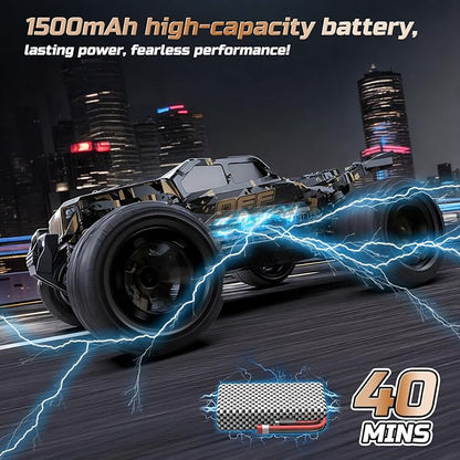 DEERC 9309E 1/16 All Terrain Fast RC Cars for Adults 40KPH,4WD Electric Off-Road Remote Control Monster Truck,2.4Ghz High Speed Car,Waterproof Monster Truck with 2 Batteries for Boys & Kids