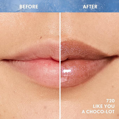 Covergirl Clean Fresh Yummy Plumper Lip Gloss, 720 Like You A Choco-Lot, Shiny, Vegan Formula, Easy to Apply, Minty Flavor, 0.33oz