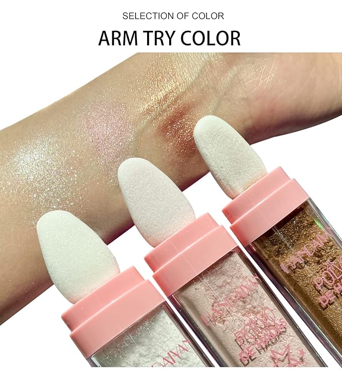 AKARY Shimmer Highlighter Powder, Fairy Polvo De Hadas
