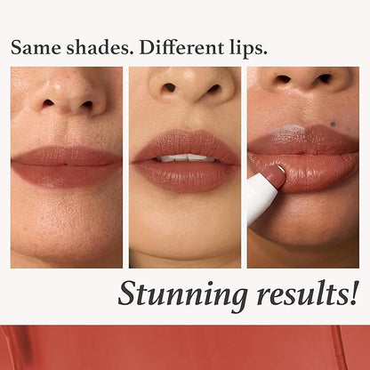Julep It’s Balm Moisturizing Lip Color Trio – Brandy Wine, Brown Sugar, Almond Nude – Hydrating Lip Crayon Set – Vegan & Cruelty-Free