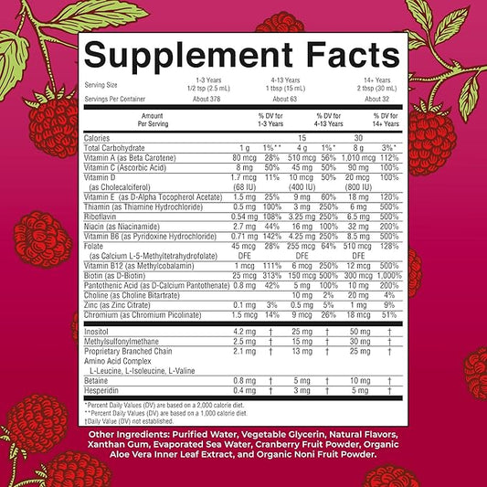 Multivitamin for Women, Men & Kids by MaryRuth's | Liquid Morning Multivitamin | Mens, Womens Vitamins | Vitamin A C D E B6 B12 Biotin Zinc | Beauty | Vegan | Non-GMO | Gluten Free | 32 Servings