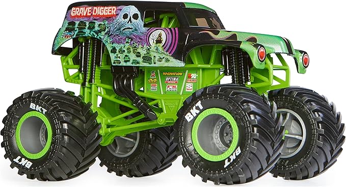 Monster Jam, Official Grave Digger (Green/Black) Monster Truck, Collector Die-Cast Vehicle, 1:24 Scale, Kids Toys for Boys Ages 3 and up