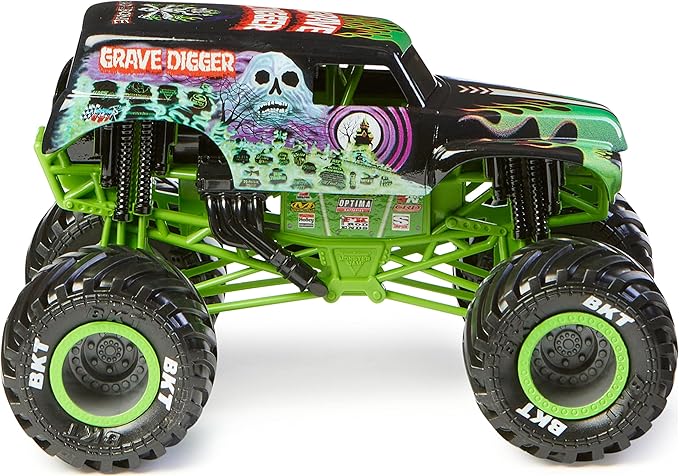 Monster Jam, Official Grave Digger (Green/Black) Monster Truck, Collector Die-Cast Vehicle, 1:24 Scale, Kids Toys for Boys Ages 3 and up