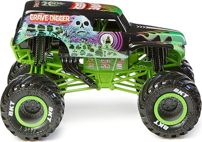 Monster Jam, Official Grave Digger (Green/Black) Monster Truck, Collector Die-Cast Vehicle, 1:24 Scale, Kids Toys for Boys Ages 3 and up