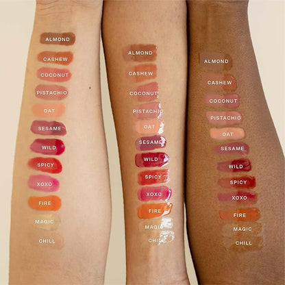 Tower 28 ShineOn Milky Lip Jelly, OAT, Non-Sticky, Hydrating Vegan Lip Gloss in Milky Peachy Pink, Apricot and Raspberry Seed Oil, Moisturizing, Clean, Cruelty Free