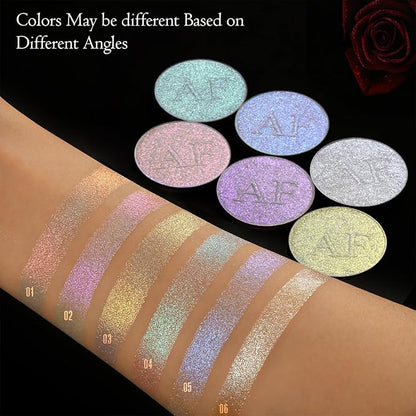 Purple Diamond Highlighter Makeup, Duochrome Shimmer Highlighter Makeup Skin, 02