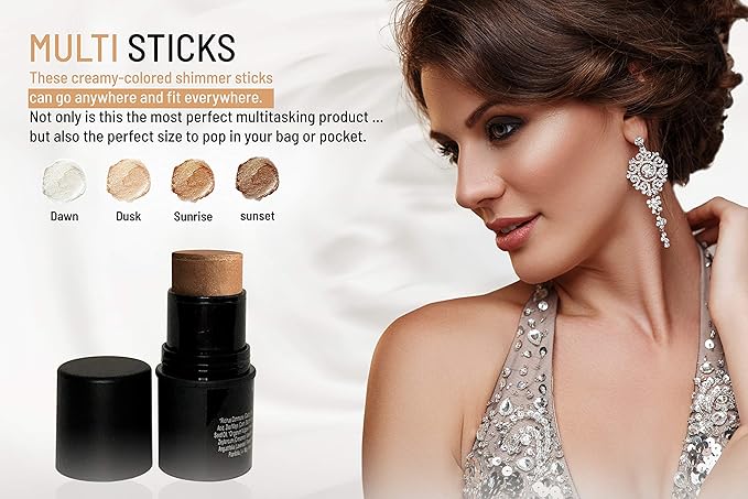 Natural Organic Multi Cream Sticks, Highlighter and Bronzers 0.. (Sunset) 18 oz