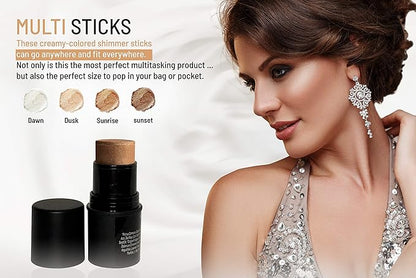 Natural Organic Multi Cream Sticks, Highlighter and Bronzers 0.. (Sunset) 18 oz