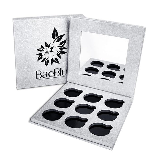 Glitter Mirror Empty Magnetic Reusable Eyeshadow Makeup Palette