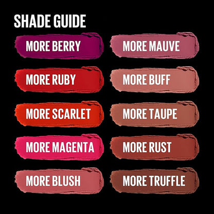 MAYBELLINE Color Sensational Ultimatte Matte Lipstick, Non-Drying, Intense Color Pigment, More Blush, Rose Pink, 1 Count (Pack of 2)