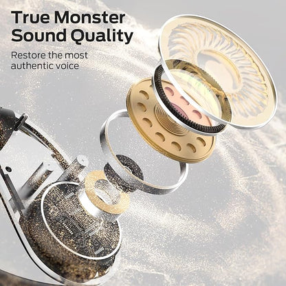 Monster Open Ear AC360, Wireless Bluetooth Rotary Earphone, with Lanyard, Upgraded Bluetooth 6.0, Touch Control, 24h Long Battery Life, IPX5 Waterproof,Long-Lasting Wear Without Fatigue