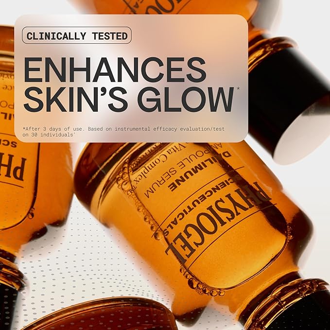Physiogel Ampoule Vitamin C Face Serum, Strengthens Skin Barrier Antioxidant, Korean skin care, Moisturizing, Brightening, Soothing & Hydrating Serum Vitamin E & B5 Skincare Face Essence.