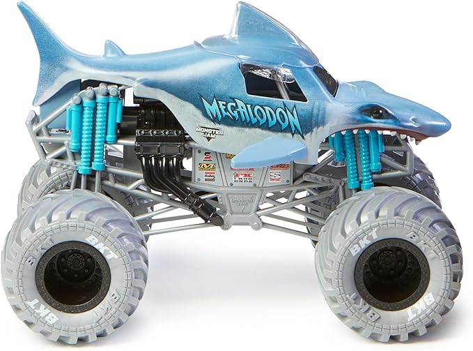 Monster Jam, Official Megalodon Monster Truck, Collector Die-Cast Vehicle, 1:24 Scale, Kids Toys for Boys Ages 3 and up