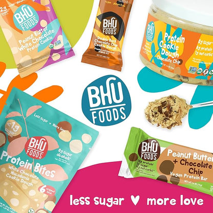 Bhu Foods Keto Bites, Best Sellers Variety Pack, Chocolate Chip, Dark Chocolate, Macadamia Cookie Dough, Organic Snacks for Adults, Individually Wrapped (3 Pack)