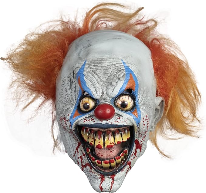 Deja Boo Scary Adult Mask - Unique Creepy Halloween Mask Design - Realistic Face Costumes- Scariest Masks Ever For A Fun Halloween -Adults Horror Costume Pure Evil - Killer Shingles the Clown Mask