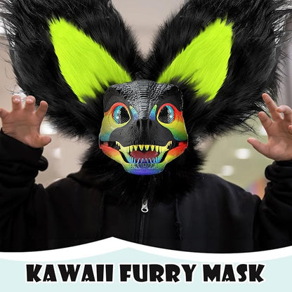 13 Pcs DIY Dino Mask Kit Hard Plastic Dinosaur Mask Furry Therian Dino Costume Kit Animal Dinosaur Party Costume