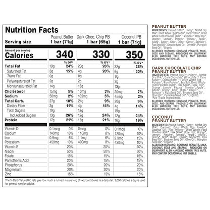Perfect Bar Original Refrigerated Protein Bar, Peanut Butter Lover's Variety Bundle, 2.2 - 2.5 Ounce Bar, 8 Count