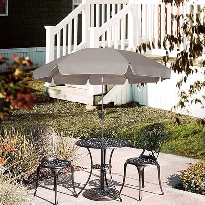 AMMSUN Patio Umbrella, 6.5 ft Outdoor Table Umbrella with Tilt Steel Pole, UPF50+ Protection, Great for Outdoor Garden Backyard, Beige