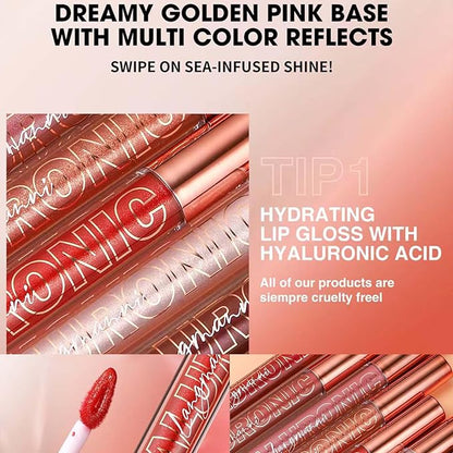 Cherry Red Lip Gloss Lipstick Lip Plumper Gloss Tinted Glitter Lipgloss Moisturizing Lip Balm Lip Oil High Shine And Vegan Plumping Lip Gloss For Women Girls Long-Lasting Dry Lip Care (06# Cherry Red)