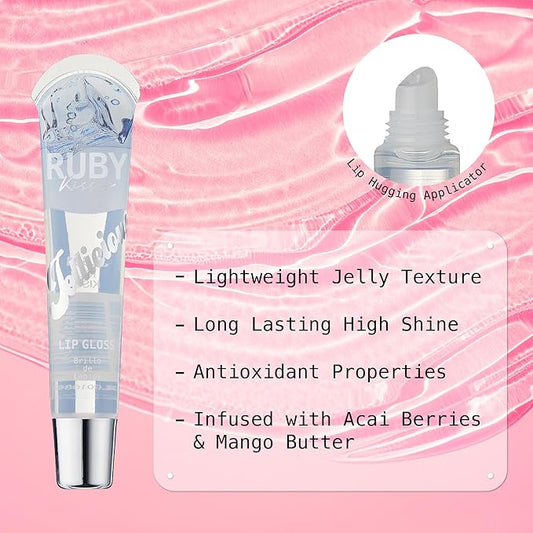 Ruby Kisses Jellicious Mouth Watering Lip Gloss JLG01 (3 PACKS)
